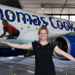 Kim Clijsters et l'avion à son effigie