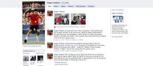La page Facebook de Roger Federer