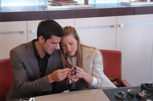 Novak Djokovic et sa petite copine chez Audemars Piguet...