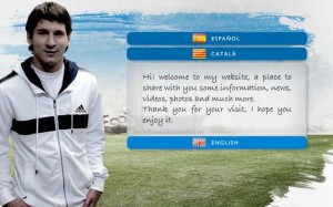 Lionel Messi sur son site officiel