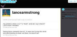 Le twitter de Lance Armstrong