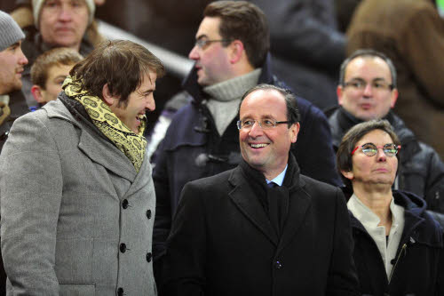 Francois Hollande dans les tribunes du SDF pour France - Irlande - @Iconsport