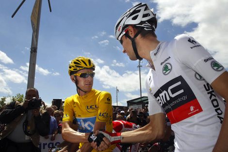 Bradley Wiggins et Tejay Van Garderen au Tour de France 2012 - @Iconsport