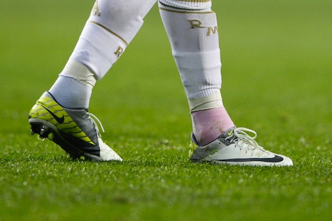 Chaussures portée par Cristiano Ronaldo en janvier 2012. Photo: @Iconsport