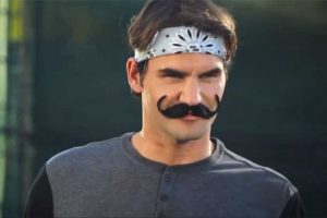 Roger Federer avec la moustache !