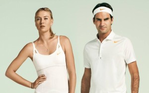 Maria Sharapova et Roger Federer dans leurs tenues pour Wimbledon 2013