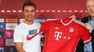 Mario Götze à sa présentation au Bayern Munich