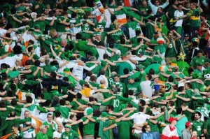 Des supporters irlandais...