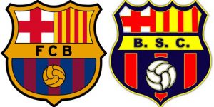 Le FC Barcelone et le Barcelona Sporting Club ont des logos particulièrement semblables