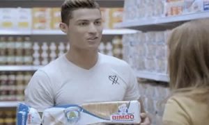 Cristiano Ronaldo dans la pub de Bimbo