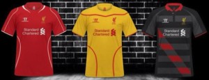 Voici ce que seraient les nouveaux maillots de Liverpool, saison 2014-2015.