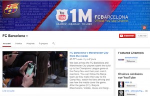 Le FC Barcelone domine aussi sur Youtube.