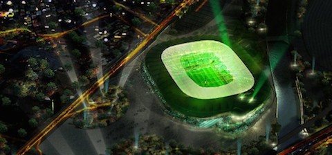 Le futur stade crocodile de Bursaspor en Turquie.