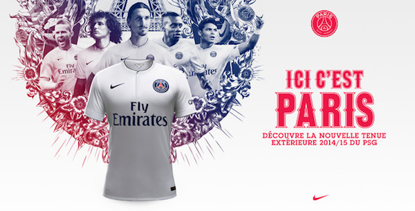 Le PSG a officialisé ce lundi, son maillot extérieur 2014-2015.