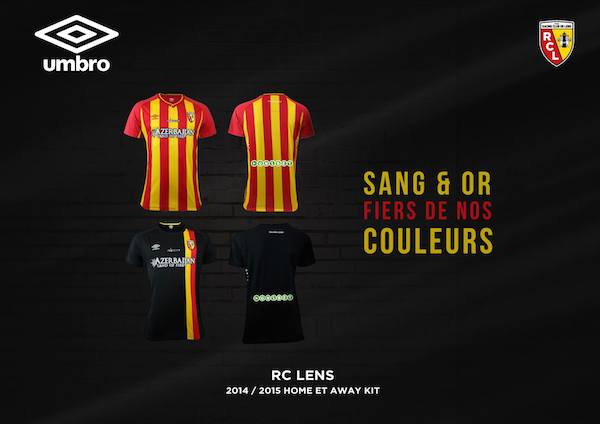 Umbro a dévoilé les deux maillots du RC Lens pour la saison 2014-2015 - @Umbro