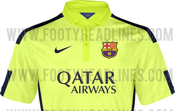Voici ce que sera le maillot third du FC Barcelone en 2014-2015.