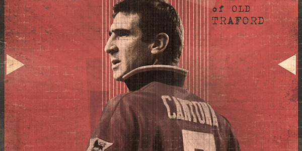 Cantona et d'autres joueurs emblématiques de l'équipe de France en posters vintage. - @Marija Marković