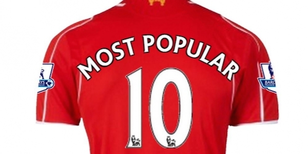 Le club de Liverpool a donné son Top 10 des joueurs qui font vendre le plus de maillots, cette saison 2014-2015 - @Liverpool FC