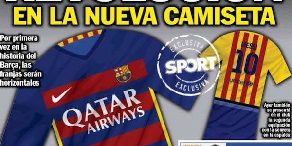 Voici à quoi devraient ressembler les maillots du FC Barcelone en 2015-2016 - @Sport
