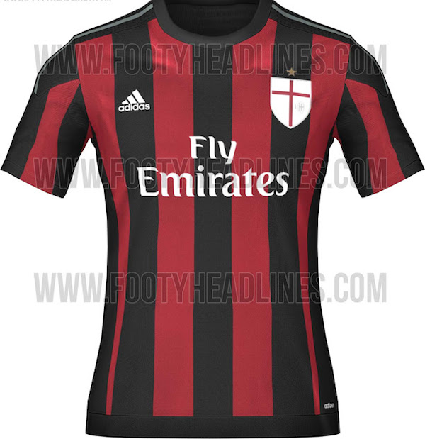 Voici ce que sera le maillot du Milan AC en 2015-2016 - @FootyHeadlines