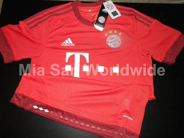 Voici la première image du maillot 2015-2016 domicile du Bayern Munich. 