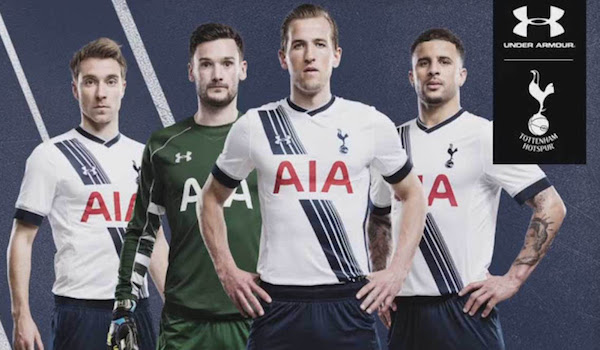 Under Armour a présenté le nouveau maillot domicile 2015-2016 de Tottenham en Premier League anglaise. - @Under Armour
