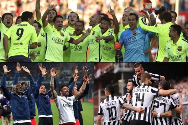 Avec le PSG, le Fc Barcelone et la Juventus Turin champions, en plus des deux finalistes de la Ligue des champions, Nike sort vainqueur de la saison 2014-2015. 
