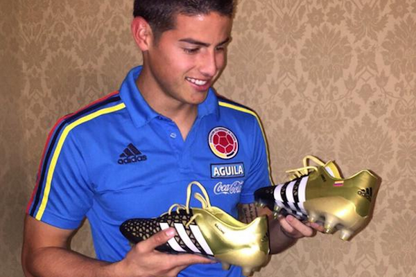 Voici les chaussures que portera James Rodriguez pour son match face à l'Argentine en Copa America 2015. - @Instagram