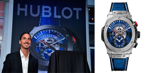 Zlatan Ibrahimovic était au lancement de la nouvelle Hublot Big Bang Unico Bi-Rétrograde Paris Saint-Germain, une montre à près de 25.000€.