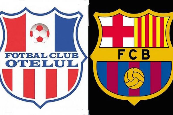Le FC Barcelone a trouvé trop de ressemblance entre son logo et celui du FC Otelul Galati en Roumanie...
