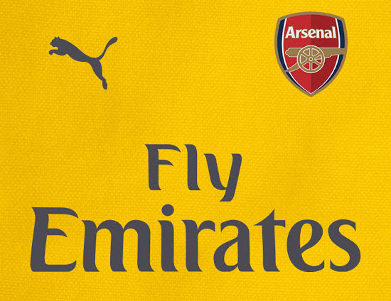 Arsenal jaune maillot exterieur 2016-2017