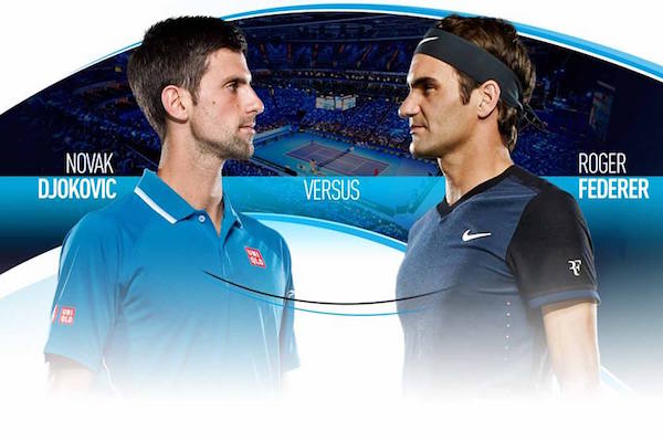Novak Djokovic et Roger Federer s'affrontent pour la deuxième fois de la quinzaine aux Masters Londres 2015. Mais cette fois c'est en finale. - @ATP