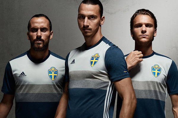 Zlatan Ibrahimovic en tête d'affiche du nouveau maillot extérieur de la Suède à l'Euro 2016. - @Adidas