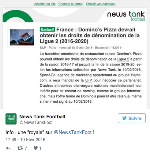 Tweet News Tank Football
