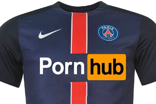 Voilà ce que serait le maillot du PSG s'il était sponsorisé par PornHub. - @DR