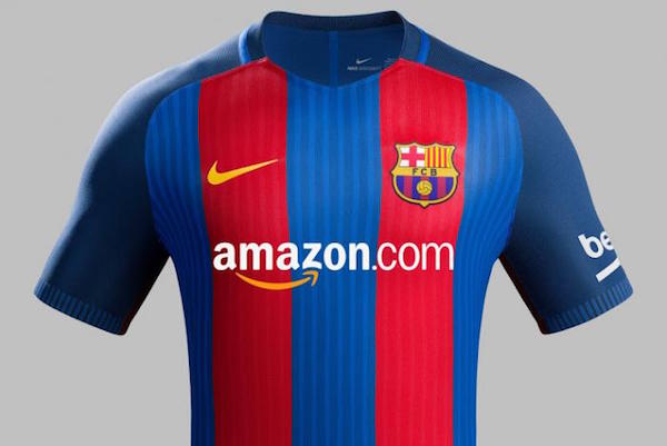 Le géant américain du commerce en ligne, Amazon, sera-t-il le prochain sponsor maillot du Barça ? - @DR