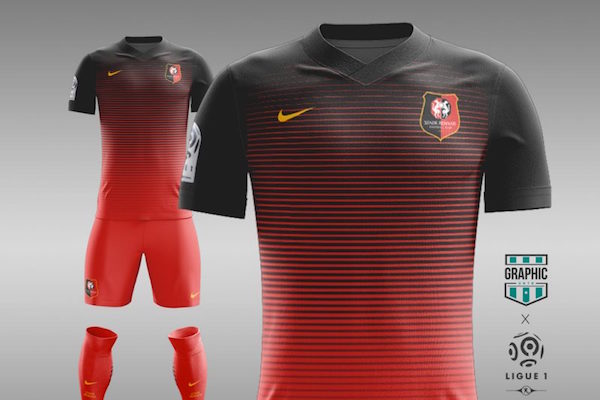 Il serait canon, le maillot du Stade Rennais, ainsi produit selon le template des tenues third de Nike. - @GraphicUnited