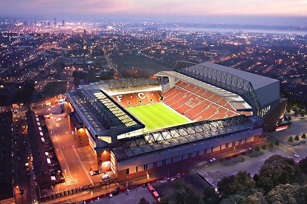 C'est aujourd'hui, vendredi, que Liverpool inaugure la nouvelle tribune principale de son mythique stade, Anfield. - Images @LiverpoolFC