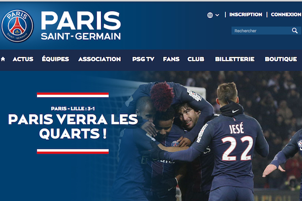 Le PSG conserve son titre de site de sport de l'année.