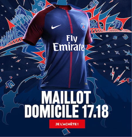 Maillot Domicile PSG 2017