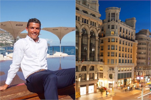 Cristiano Ronaldo hôtel Madrid