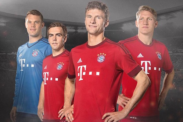 Si rien ne dit qu'il a le plus beau, le Bayern Munich a au moins le maillot le plus cher de la Bundesliga 2015-2016. - @Adidas
