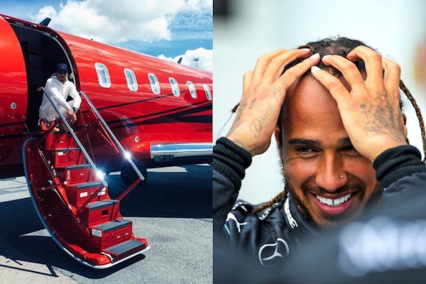 Lewis Hamilton jet